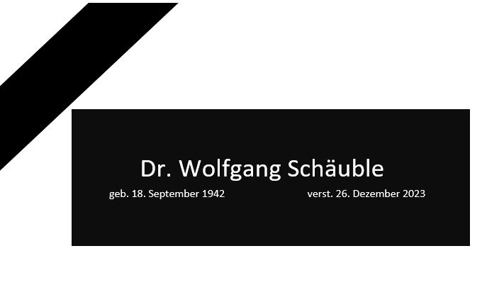 Abschied von Dr. Wolfgang Schäuble